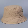 Detailansicht des khakifarbene Anglerhuts aus Baumwolle mit diagonaler Kreuznaht-Struktur - M (56-58cm) / Khaki