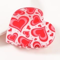 Pinza per capelli a forma di cuore con motivi di cuori rossi e rosa per donne - Cuore Misto Rosso Rosa Bianco (D11-2-2)