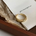 Elegant minimalist 925 sterling silver open ring with a polished golden finish for women - JZ0959-Gold Minimalist