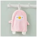 Asciugamano appeso a pinguino rosa in pile di corallo assorbente per cucina e bagno - Rosa