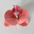 Testa di orchidea artificiale color corallo con petali realistici per decorazioni - Pellicola 3D Rosa Carne N. 2 (Piccolo)