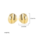 Irregular 18K gold-plated wave-shaped stud earrings with minimalist organic geometry - Irregular Streamlined Wave Studs (22265_8)