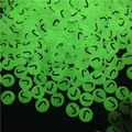 Luminous acrylic alphabet beads with letter j glowing in fluorescent green for DIY jewelry - Letter J (100Pcs/Pack)