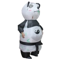 Adult inflatable panda costume featuring Yin Yang pattern and bamboo detail for Halloween - Panda Star / One Size
