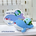 Blue whale keychain with magnetic suction feature for couples bag charm accessories - Leverage Whale