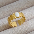 63-Leaf Pattern White Stone