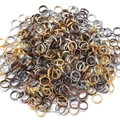 Mix aus Gold Silber und Bronze Doppelspaltringen für DIY Schmuckherstellungszubehör - 4mm (200 Stück) / Mehrfarbig