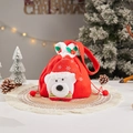 Christmas gift bag with cute 3D polar bear design and drawstring handle for candy packaging - J-40 Red Velvet Bear Bag