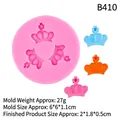 Pink silicone crown mold for DIY cake toppers and chocolate candy crafts B410 - Style 5#B410 / Pink