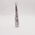 Close-up of silver filigree metal flower bead cap spacer for DIY jewelry making - New Trumpet Flower Cap