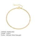 Bracciale multistrato minimalista in acciaio inossidabile in oro, argento e oro rosa - Doppio Strato / Color Acciaio