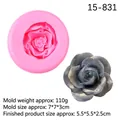 Rosa Silikonform in Rosenform mit grauem 3D-Muster für handgefertigte Kerzen - Rosa