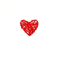Ornamento a forma di cuore in rattan intrecciato rosso per vetrine e artigianato di San Valentino - 6cm / Rosso