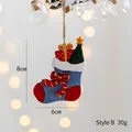 Christmas resin ornament style B featuring a blue stocking with gift box and tree - Style B-Blue Christmas Sock