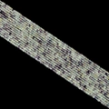 2.5mm square purple and green fluorite crystal bead strand for jewelry making - Rainbow Fluorite