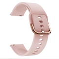 Pink silicone watch strap with rose gold buckle for Samsung Galaxy and Huawei GT2 - Pink