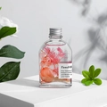 Luminous aromatherapy bottle with pink liquid and preserved dried flowers in glass - Encounter