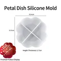 Siliconen bloembladvorm voor DIY hars opbergschaal met 15,4 cm diameter voor hobby - Bloembladeren lade