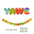 Colorful Merry Christmas paper banner set with 2.9m string for party decorations - 2.9m English Greetings