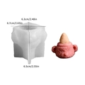 Strawberry bear silicone mold for DIY candles and cakes with detailed size specifications - Strawberry Bear