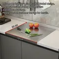 70x50cm stainless steel kitchen worktop board with folding edge for kneading dough - Folded One Side 1.5mm Thick / 50x70cm