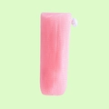 Pink multi-layer mesh foaming net bag for soap and cleanser with white drawstring - Pink