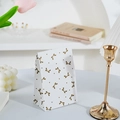 Mini white paper gift bag with golden bow and polka dots patterns in elegant setting - Gold Bowknot