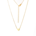 Collier cœur doré avec lettre E gravée et chaîne à fermoir mousqueton réglable en acier - Lettre E / Or