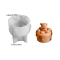 Bear holding a drink silicone mold for DIY candles and cakes, 7.5cm tall - Bear Cupcake