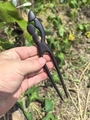 Fourche à cheveux minimaliste en bois de santal marron foncé pour un style élégant - Style Xiangwang (18CM)