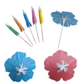 Colorful disposable cocktail paper umbrellas in various colors for drink and dessert decoration - 10cm Petal Umbrella Pick