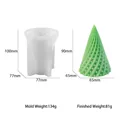Spiral Christmas tree silicone mold with dimensions for candle making and DIY crafts - Spiral Dot Christmas Tree