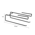 Black under cabinet paper towel holder in metal finish, 26.5cm length for kitchen rolls - Black
