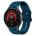 Correa de silicona azul oscuro con ranuras para modelos Samsung Galaxy Watch 5 6 4 - watch5/5Pro / Azul Roca