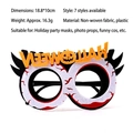 Lunettes citrouille Halloween pour costume de fête avec lettres orange et yeux ensanglantés - Lunettes d'Halloween en feutre-Style F