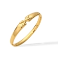 Poliertes 18K vergoldetes Edelstahlarmband mit minimalistischem Cross-X-Detaildesign - Kreuzknoten-Stil (31912)