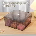 Transparente graue Perlen-Aufbewahrungsbox mit Fächern für DIY-Schmuckzubehör - 9 Fächer / Transparentes Grau