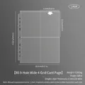 Transparent 4-pocket B5 sleeve with 9 holes for photocard storage and display - Irregular B5 9 Holes Wide 4-Pocket Pages 10 Sheets 140#