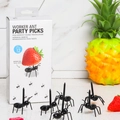 Set of 12 creative worker ant shape plastic fruit picks for kids party lunch bento boxes - Ant 12 Pieces Color Box