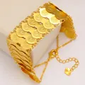 24k gold plated coin link bracelet with adjustable lobster clasp and heart pendant - Double Row Coin Bracelet