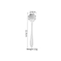 Cucchiaio per mescolare in acciaio inox argento a forma di margherita per caffè, 12,4 cm - 12CM Cucchiaio Cosmos (Argento)