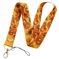 Van Gogh Sunflowers art print polyester lanyard with silver lobster clasp and loop - Sunflowers Variant (KP528-5)