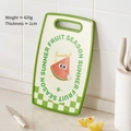 Green plastic kitchen cutting board with watermelon design for kids fruits and veggies - Square Watermelon