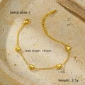 Dettaglio del bracciale a cuore in acciaio inossidabile 18K con catena di 19+5 cm - 19+5cm