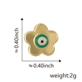Dettaglio ciondolo a fiore malocchio con misure e specifiche tecniche di peso 2g - Stile 1-Occhio Verde