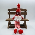 Rudolph gesichtslos Puppe mit roter Schneeflockenmütze und gestreiften Beinen - Leuchtend Lange Beine Rot