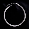 Collana a catena serpente in argento acciaio inossidabile su velluto nero - Argento