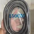 150CM black grey flexible corrugated shower hose with metallic spiral texture - Gun Grey 1.5M Encrypted Hose