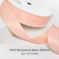 Matte finish milk silk ribbon in apricot pink, 25mm wide for floral gift packaging - 2.5CM Wide * 25 Yards / Moonstone