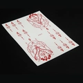 Pegatina de tatuaje temporal de henna roja encaje con motivos florales Modelo J1011 - J1011 Rojo